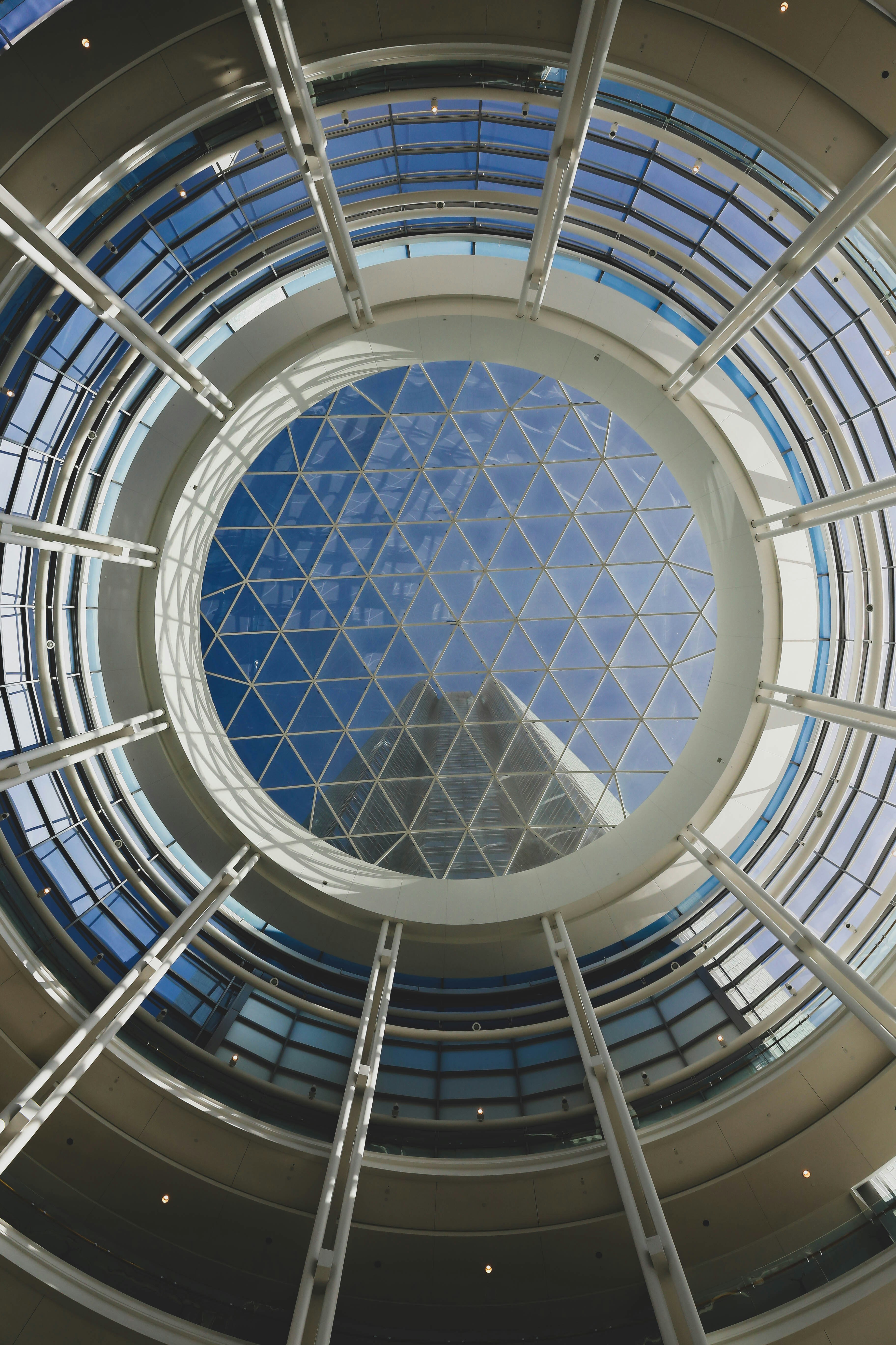 white and blue concrete building